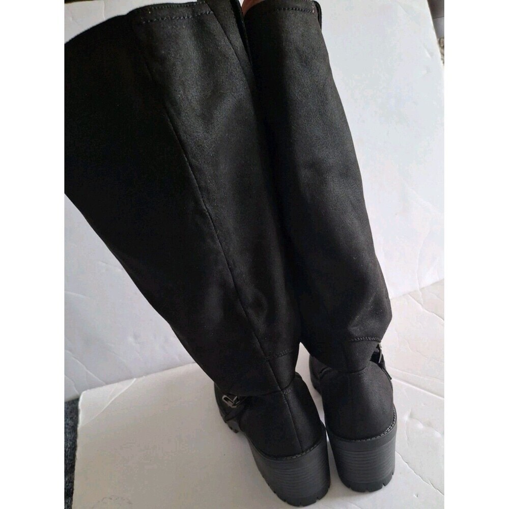 Bella Vita Women's Lorielle Riding Boots Sz 9WW Plus Wide Calf Suede Black New - Picture 7 of 9